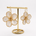 Arracades Flor Nacarada amb Marc Daurat